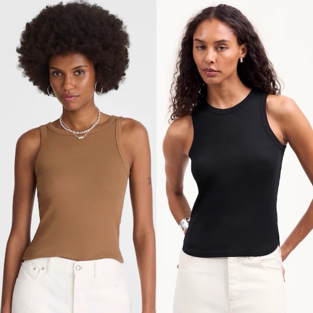 Madewell Black and Tan Women's Tank Tops bundle